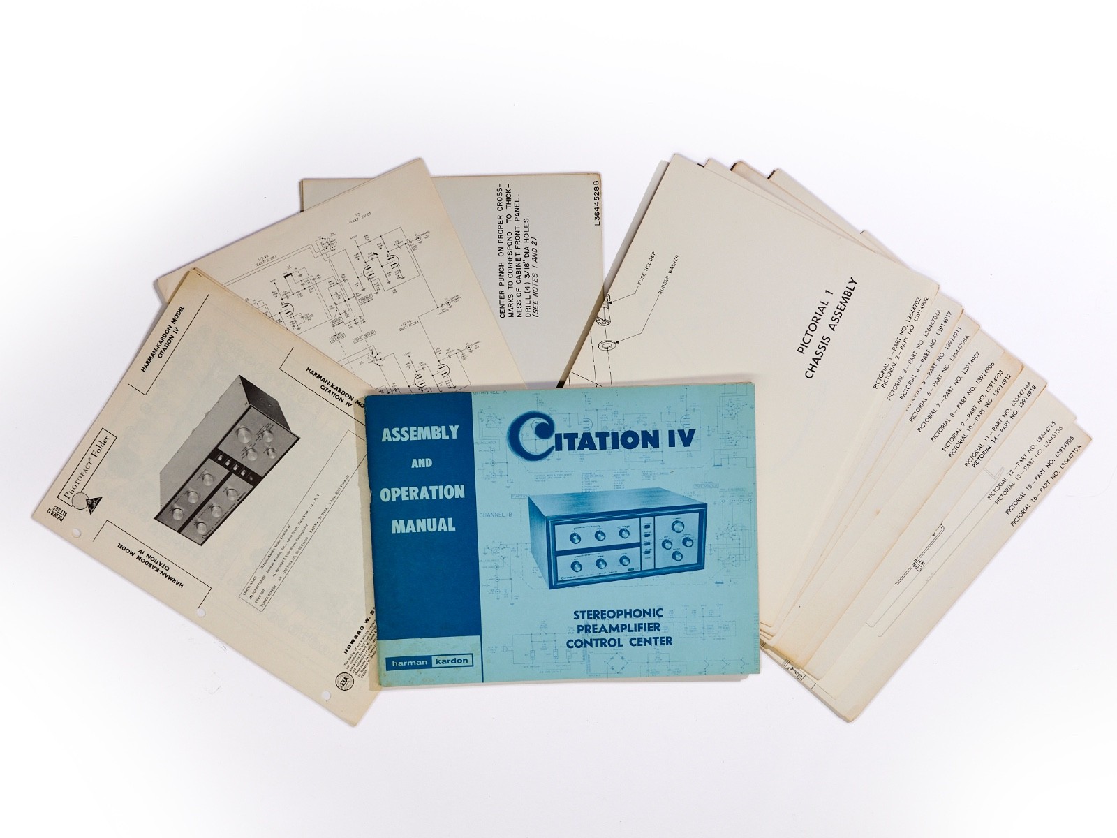 HARMAN KARDON Citation IV Instruction MANUAL Schematics & MORE! Vintage HI-FI