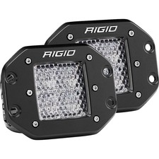 Rigid Industries D-series Pro - Flush Mount - Diffused - Pair - Black