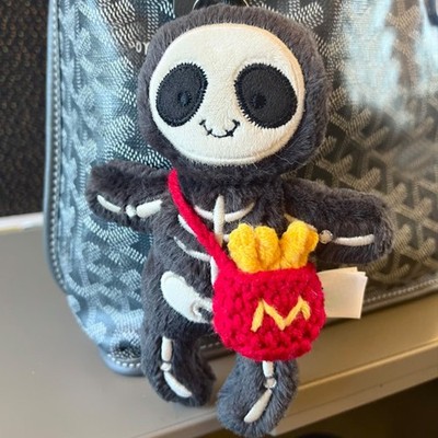 Skeleton Bob Bag Charm Fun Spooky Halloween Plush Keychain Doll Toys