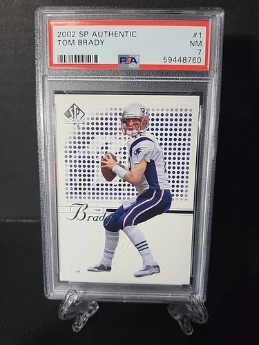 2002 SP Authentic #1 Tom Brady PSA 7 NM Patriots