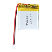 DC 3.7V 500mAh 503035 Lipo Battery Rechargeable 2P PH 2.0mm Pitch Lithium Polyme