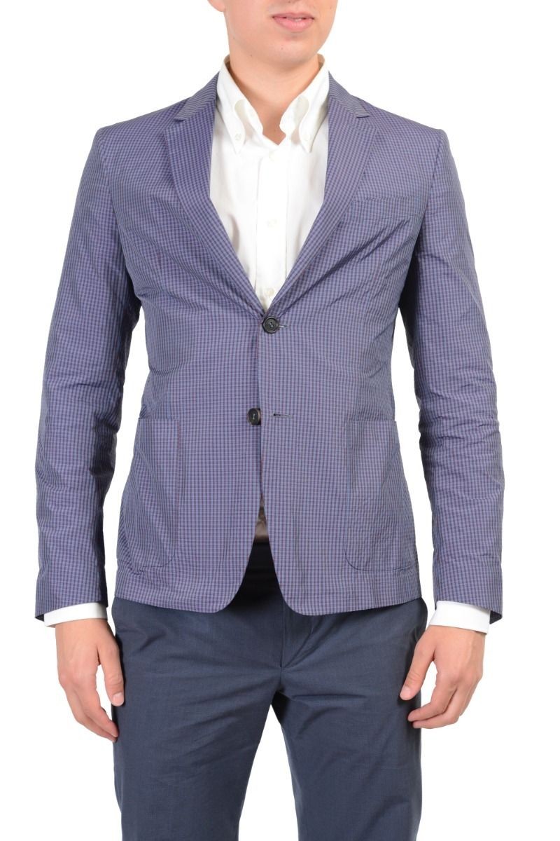 Мужской блейзер Prada в многоцветную клетку на двух пуговицах Размер 36 38 42 44 111290₽