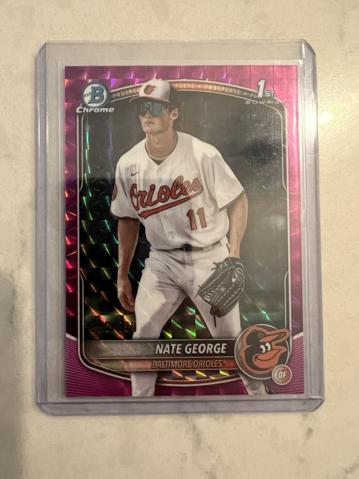 2025 Bowman Chrome - Nate George 1st - Fuchsia Geometric /299