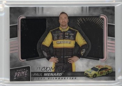 2018 Panini Prime Racing Clear Silhouettes Dual /99 Paul Menard #CS-PM 0jr6