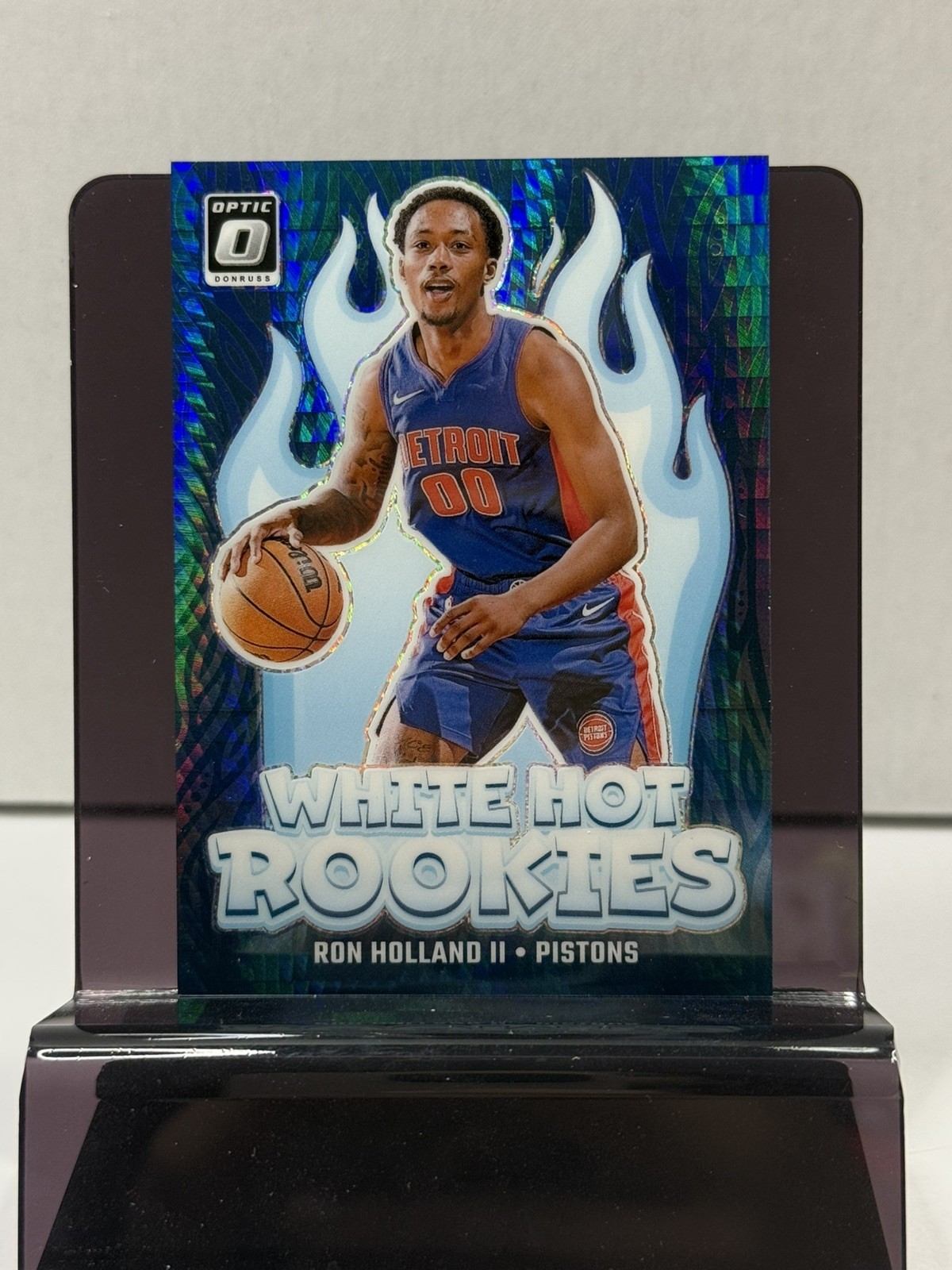 2024-25 Panini Donruss Optic Ron Holland White Hot Rookies Blue Hyper /175