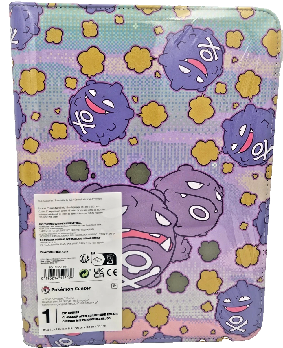 Pokemon TCG: Koffing & Weezing Sunset Binder Pokemon Center Excusive - NEW Pokemon TCG: Koffing & Weezing Sunset Binder Pokemon Center Excusive - NEW