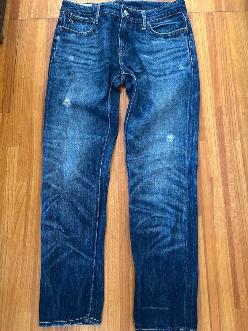 RRL Damage Processing Dark Blue Denim - image 1