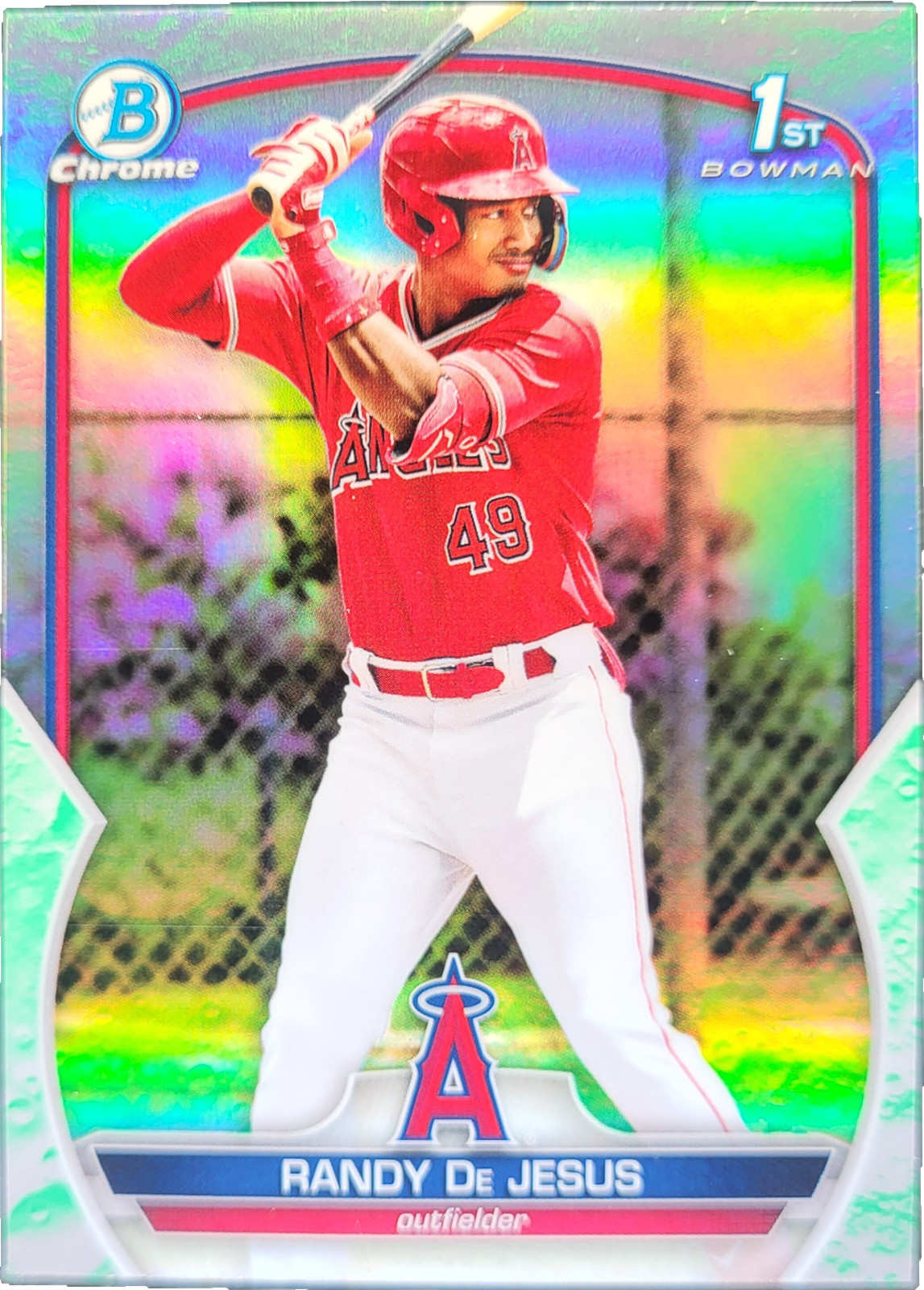 2023 Bowman Randy De Jesus Chrome Lunar Glow Refractor #BCP-19 1st Angels HD2