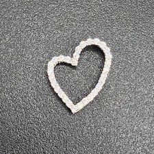 925 NEW Sterling Silver Pendant Cubic Zirconia Heart 19mm