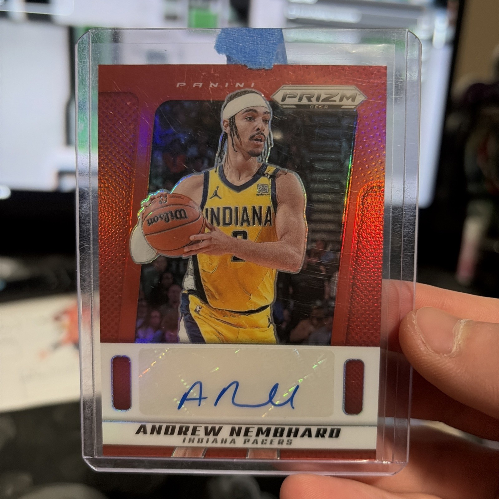 2024 Prizm Deca Red /99 Auto Andrew Nembhard