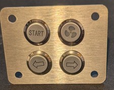 316 Edelstahl geb&uuml;rstet Schalter / Tasterhalterung / Panel f&uuml;r 4 x 16mm Schalter