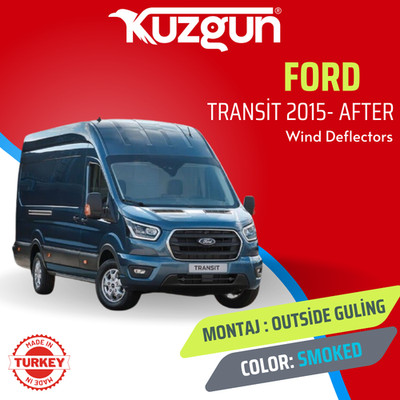 FORD TRANSIT 2015-2025 WINDSCHOTT 2 STÜCK BAND AUF RAUCH GETÖNT