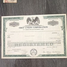 First Union Corporation 7&frac12;% Debenture f&auml;llig 01.12.2002, CUSIP 337358 AB 1