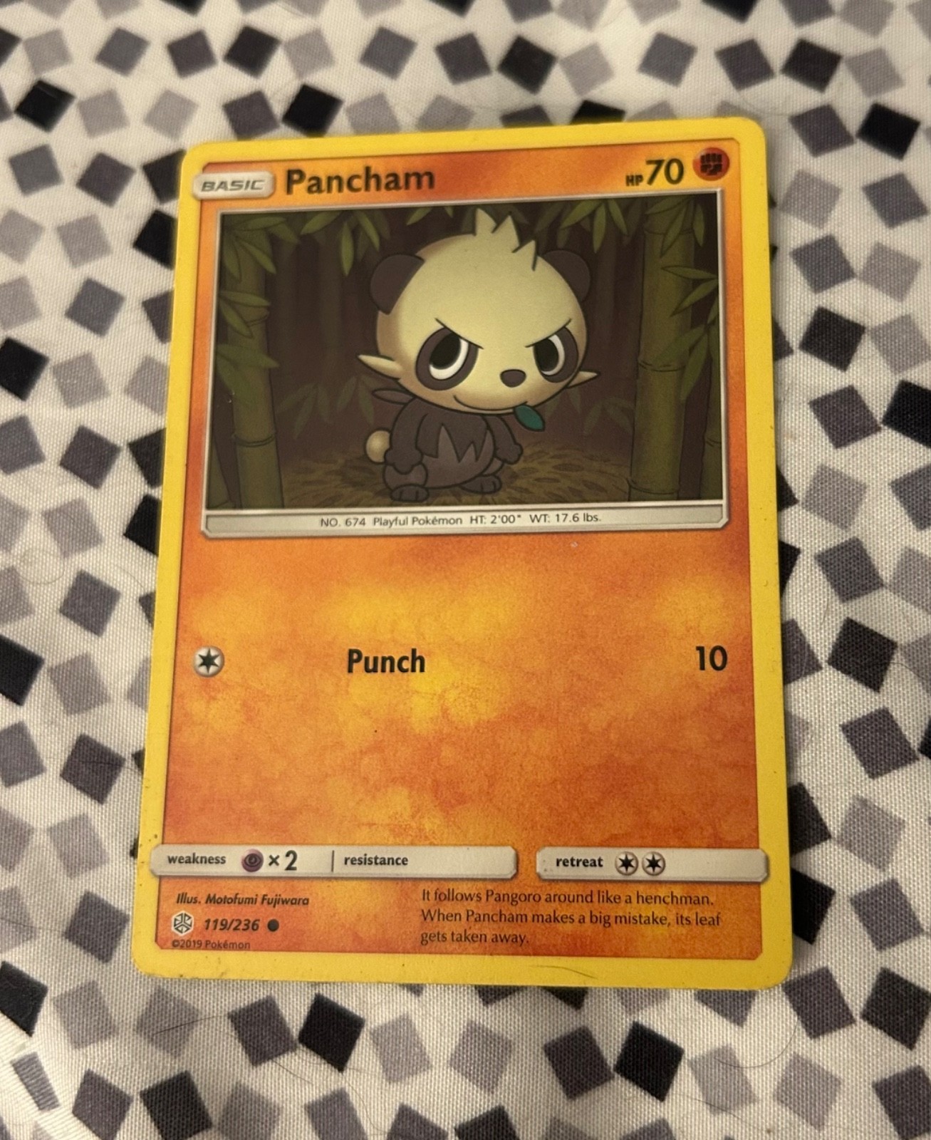 Pokemon - Pancham #119/236 - SM - Cosmic Eclipse Common