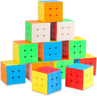 12 Pack Speed Cube 3X3 Set, Stickerless Cube 3X3, Party Favors for All Age, Puzz