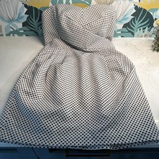 Club Monaco Natasha Knit Strapless White Black Swiss Polka Dot Mini Dress Size 4