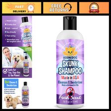Skunk Odor Remover Shampoo for Dogs Cats Cleans Deodorizes with Essential