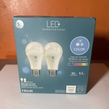 GE LED Color Changing LED Light 2 Bulbs with Remote, No App or Wi-Fi NEW