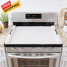 SpaceAid Noodle Board Stove Kitchen Cover 29.5W x 22D x 2.1H, White Bamboo 