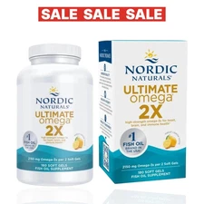 Nordic Naturals Ultimate Omega 2X 180 Soft Gels – Extra Strength EPA DHA - New