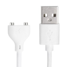 2.6Ft 10mm/0.39" Magnetic USB DC Charger Cable White 
