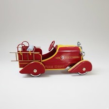 Xonex Hook  Ladder Fire Truck No.9, 12  x6  Die-Cast Red Metal Pedal Car