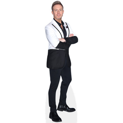 Ian 'H' Watkins (Arme gefaltet) lebensgroßer Ausschnitt