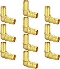 10 Pack 1/2" PEX Elbow Fittings, Brass Fittings 10   1/2" Elbow