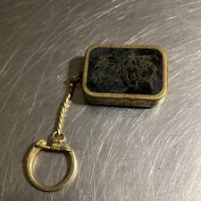 Vintage Swiss Thorens Mini Music Box Key Chain Working