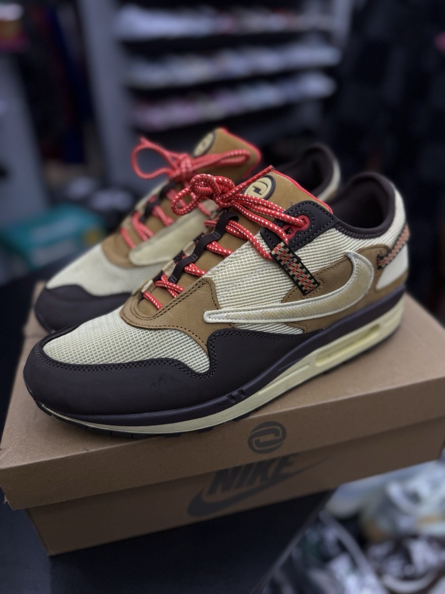 値下げ⭕️ Travis Scott Nike Air Max 1 Size 12 - Nike Air Max 1 x Travis Scott Low Baroque Brown 100