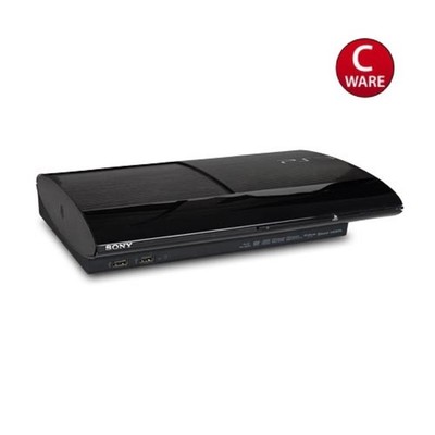 PS3 Konsole Super Slim 12 GB in Schwarz ohne Kabel ohne Zubehör (C-Ware)