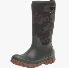 BOGS Whiteout Tonal Camo Dark Green Waterproof Rain Boots Size 8 US
