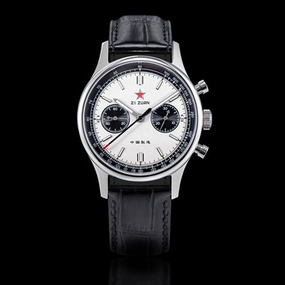 Classic Red Star 1963 Seagull Movement Mechanical Chronograph Panda Watch 40MM