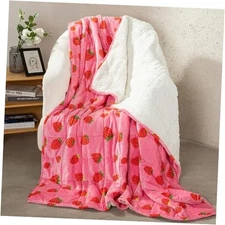  Weighted Blanket Queen Size 15 Pounds 60"x80",Soft 60" x 80" 15lbs Strawberry