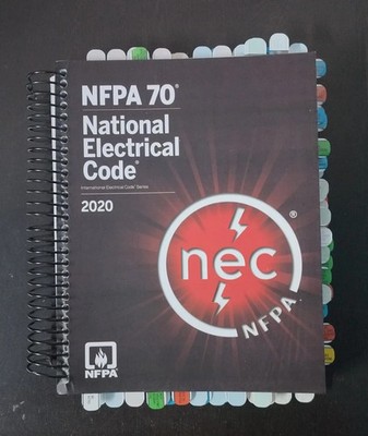 National Electrical Code NFPA 2020 Edition Spiral Bound NEC 70 Pre Tabbed Tabs
