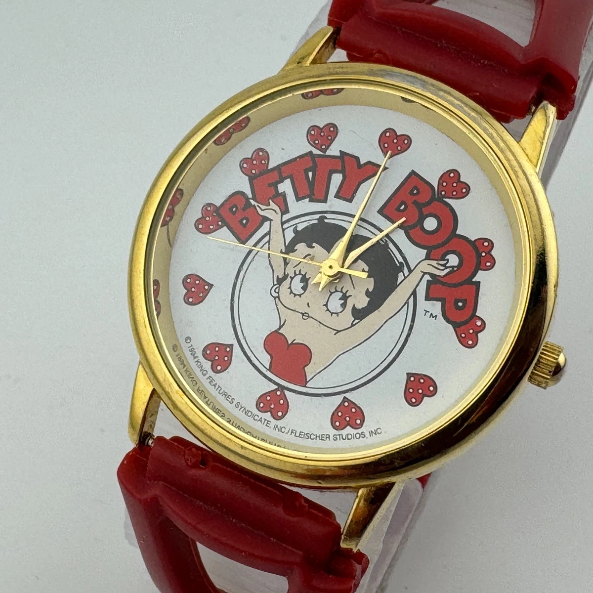 Vintage Betty Boop Analog Quartz Watch Set with Red Black  and White Straps Betty Boop Wristwatches for sale - eBay main image 2