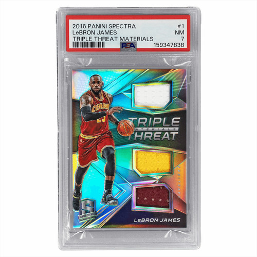 2016-17 Panini Spectra LeBron James Triple Threat #1 PSA NM 7