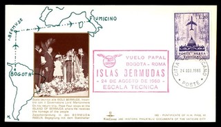 Mayfairstamps Vatican City 1968 Pope Paul VI Bermuda Papal Flight Cove dda_12139