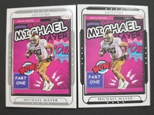 2023 SAGE BLACK & SILVER Artistry #88 Michael Mayer Notre Dame Fighting Irish RC