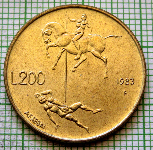 SAN MARINO 1983 200 LIRE, Threat of Nuclear War, UNC yes we do combine postage