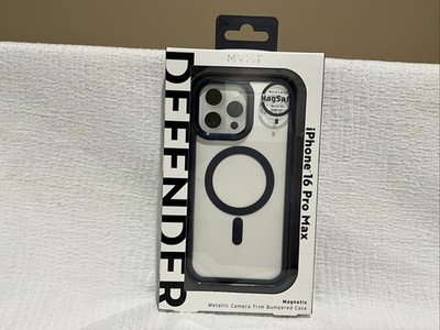 MVMT iPhone 16 Pro Max Defender Magnetic Case W/MagSafe Blue/Clear New In Box!!