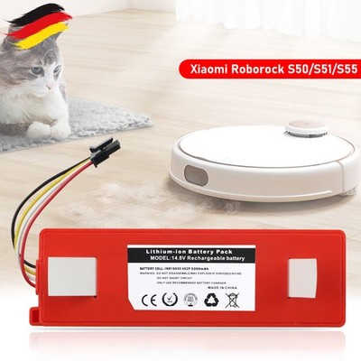 14,8V 5200mAh Li-ion Ersatzakku für Xiaomi Roborock S50 S51 S55 S5 S6 S7 S5 Max