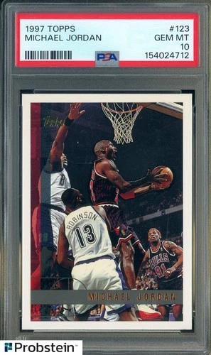 1997 Topps Basketball #123 Michael Jordan Chicago Bulls HOF PSA 10 GEM MINT