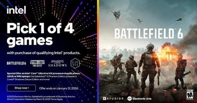 Intel Holiday Gaming Bundle Redemption Code for PC Intel Ultra CPU Battlefield 6