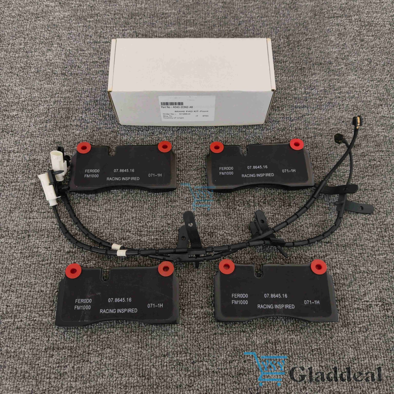 New Rear Brake Pad Kit Fits Aston Martin Rapide AD43-2C562-AA + FREE SENSOR