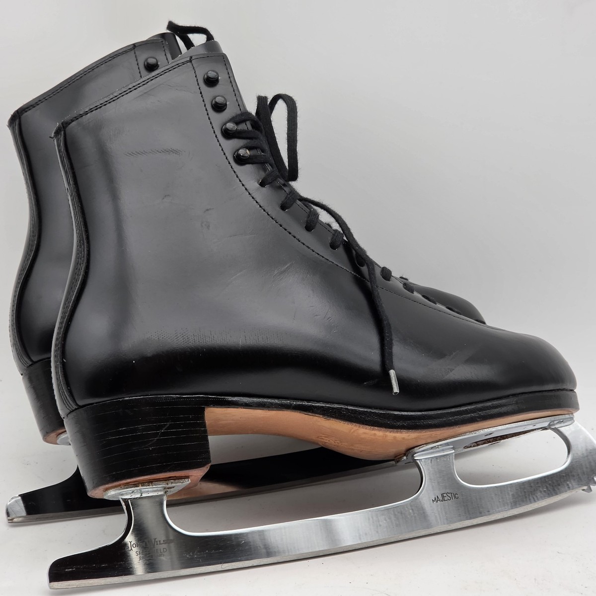 Vintage Riedell Red Wing Black Leather Ice Skates Sz 10.5 S Sheffield 220 Blades Riedell 220 | Department of Skate main image 3