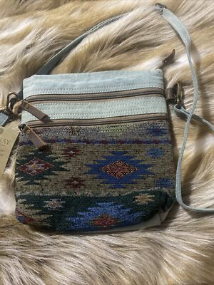 Clea Ray Southwestern Crossbody Bag Repurposed Military Tent