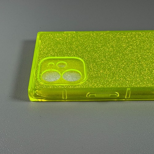 Case for iPhone 12 - Neon Yellow Glitter | Ultra Slim | Cocomii Rectangle Case - Picture 11 of 16