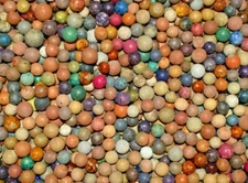 Antique 1800s Civil War era Clay Marbles Lot of 10 Size .500=1/2" + or - Mint!