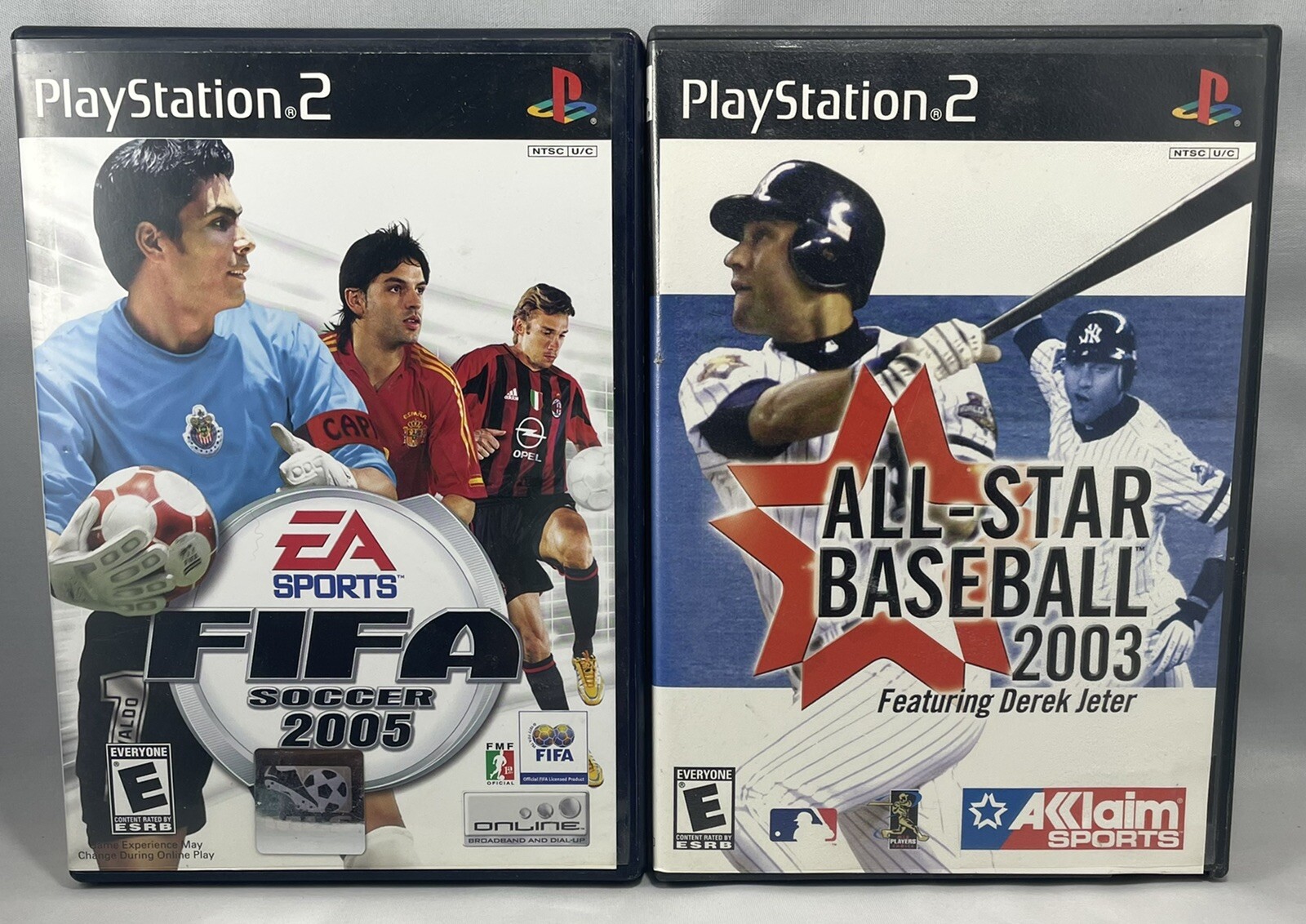 Paquete PS2 (2) All-Star Baseball 2003 - Con Derek Jeter/FIFA Soccer 2005